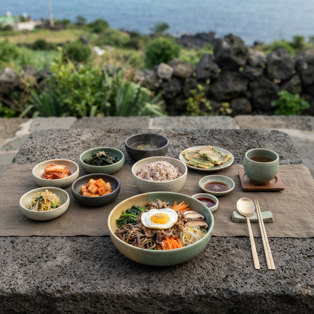 제주 남원의 숨은 보석, 청포밥상에서 즐기는 점심 식사