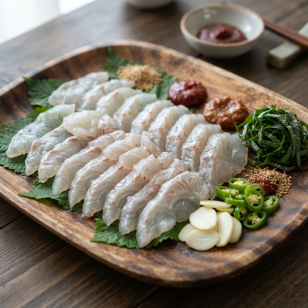 Jaridom-hoe-jib ในซอกวีโพ ร้านซาซิมิที่คนท้องถิ่นยกนิ้วให้