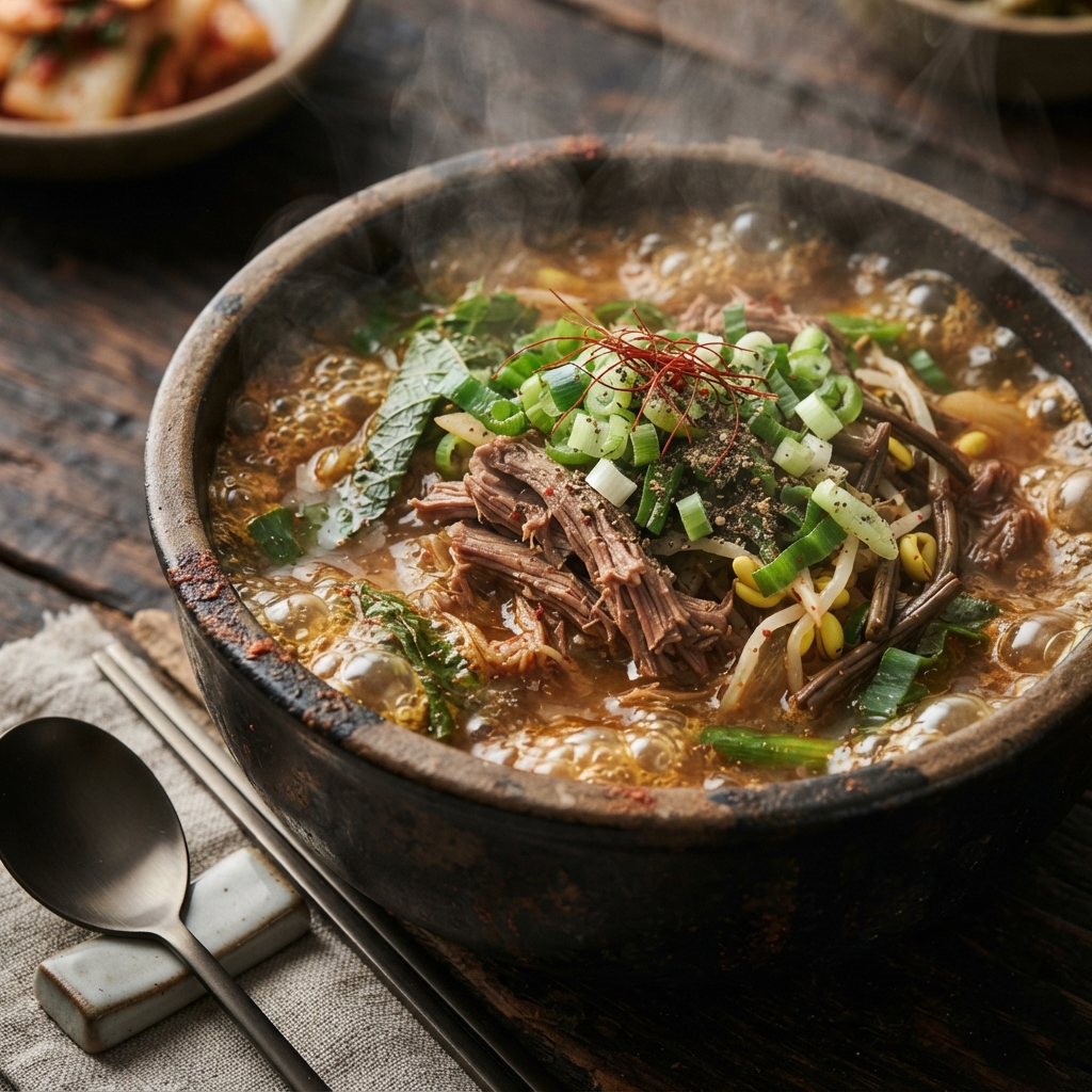 มื้อเช้าที่อิ่มอร่อยในย่าน Ara-dong แห่งเกาะเชจู: Gongdan-haejangguk